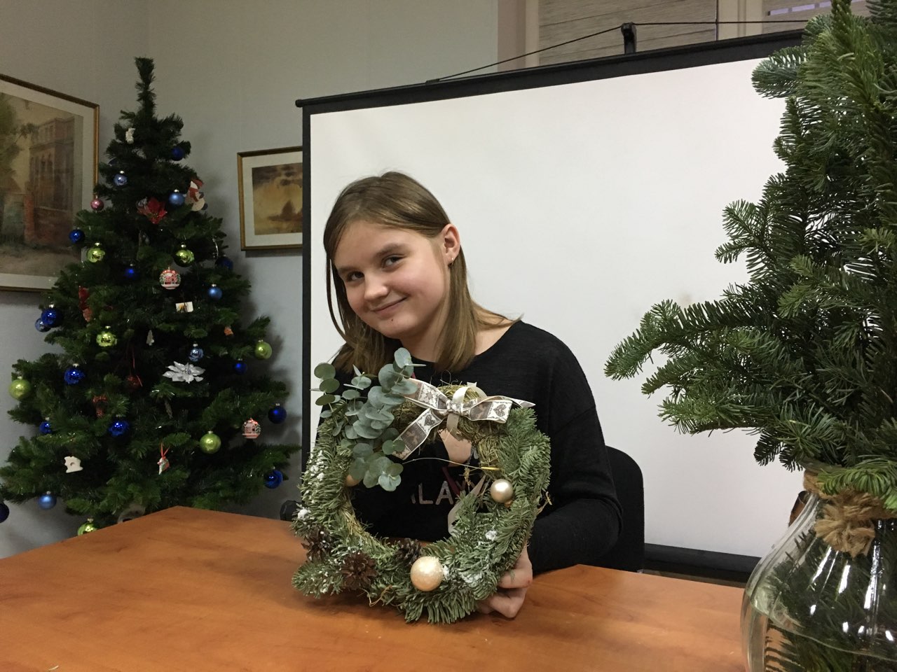Новогодний венок от "Цветов жизни"