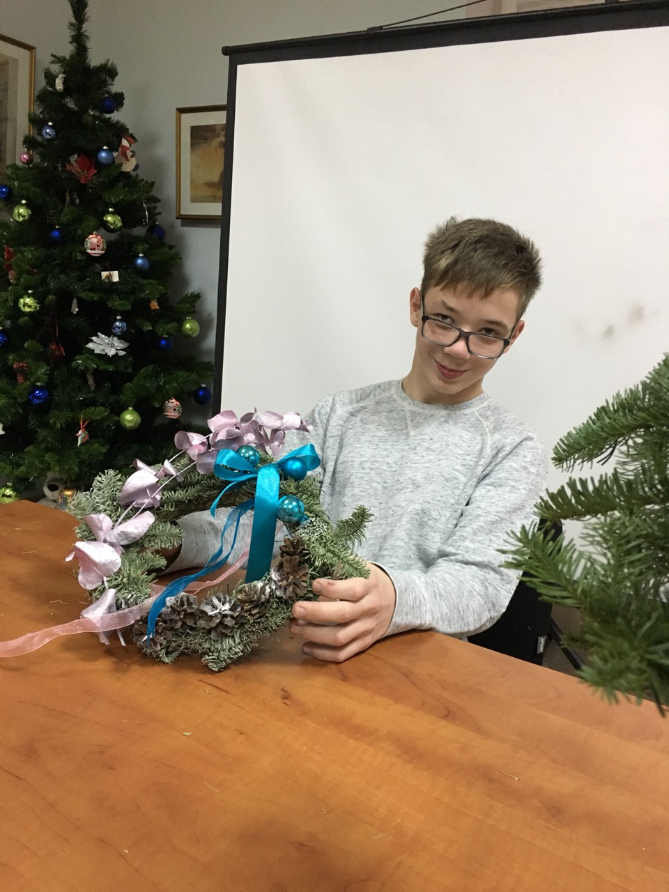 Новогодний венок от "Цветов жизни"